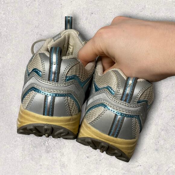 Vintage Y2K Skechers Shape up Walking Shoes Womens 7 Grey Metallic Blue - Picture 5 of 5